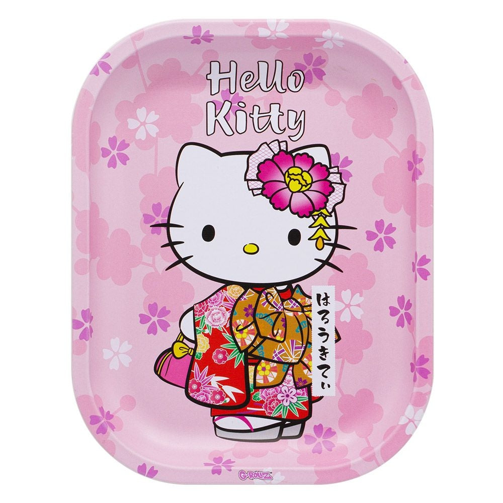 Hello Kitty Metal Rolling Tray - Pink Kimono Design –
